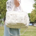 thumbnail image 5 of HUISZJ Baby Diaper Bag Quilted Bag, Large Capacity Exquisite Flower Printed Mommy Bag, Hand-Held Travel Bag for Work Travel Outdoor, 5 of 6
