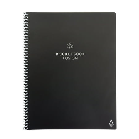 Rocketbook - Fusion Smart Reusable Notebook 7 Page Styles 8.5" x 11" - Infinity Black