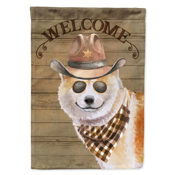 Carolines Treasures CK6361CHF Shiba Inu Country Dog Flag Canvas House Size  Large multicolor