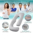 thumbnail image 3 of Pregnancy Pillows for Sleeping, U Shaped Cooling Full Body Pillow with Removable Cover, Pregnant Women Must Haves, Maternity Essential, Light Grey, 3 of 4