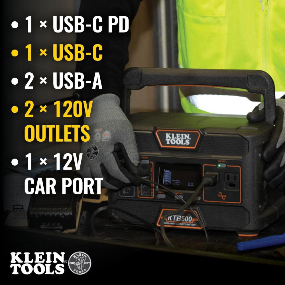 Klein Tools 1,000 Watt Lithium-Ion Battery Solar Power Station