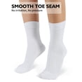 thumbnail image 3 of CLOSEMATE Womens Thin Crew Socks Soft Combed Cotton Comfortable Casual Everyday Wear Socks 5 Pairs(5White, Size M), 3 of 7