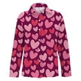 thumbnail image 4 of Gkeoshab 2026 New Women's Cute Print Blouse Themed Shirt Valentine's Day Casual Top Hot Pink XXL, 4 of 5