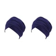 thumbnail image 1 of Qarigey Moda Head Wrap Estilo simple Cómodo Turbante Multicolor Atractivo Transpirable Día de San Valentín Regalos para mujeres Azul marino Armada 2piezas Qarigey CBP201591, 1 of 1