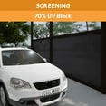 thumbnail image 3 of Coolaroo Privacy Screen Shade with 70% UV Block Protection for Fence, Carports, Balcony, Wind Block, Car Protection, 12 x 50', Black, 3 of 5