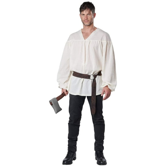 Renaissance Peasant Shirt Adult Costume (Beige)