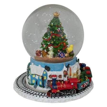 7&quot; Christmas Tree Village Train Musical Snow Globe | Walmart Canada