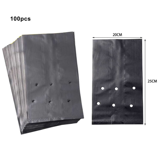 100 Pcs Thicken Nursery Bags Plant Grow Bags Pots Flower Planting Bags