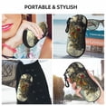 thumbnail image 6 of KLL Floral Rhino With Birds Print Eyeglass Case for Men & Women's Classy Travel Eyewear Holder Case Zipper Eyeglasses Case With Hook, 6 of 6