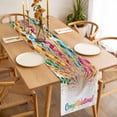 thumbnail image 3 of Colorful Congratulations Table Runner - 60 Inch Long, Kitchen Dining Table Runner Dresser Scarves, Funny Words Graduation Season Farmhouse Decor for Coffee Tables Wedding Party Banquet, 3 of 8