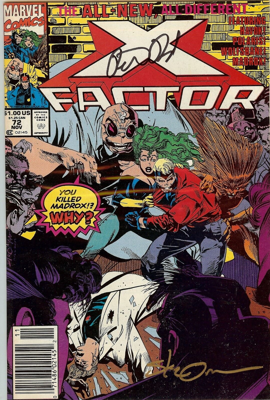 X-Factor #72 Signed by Peter David