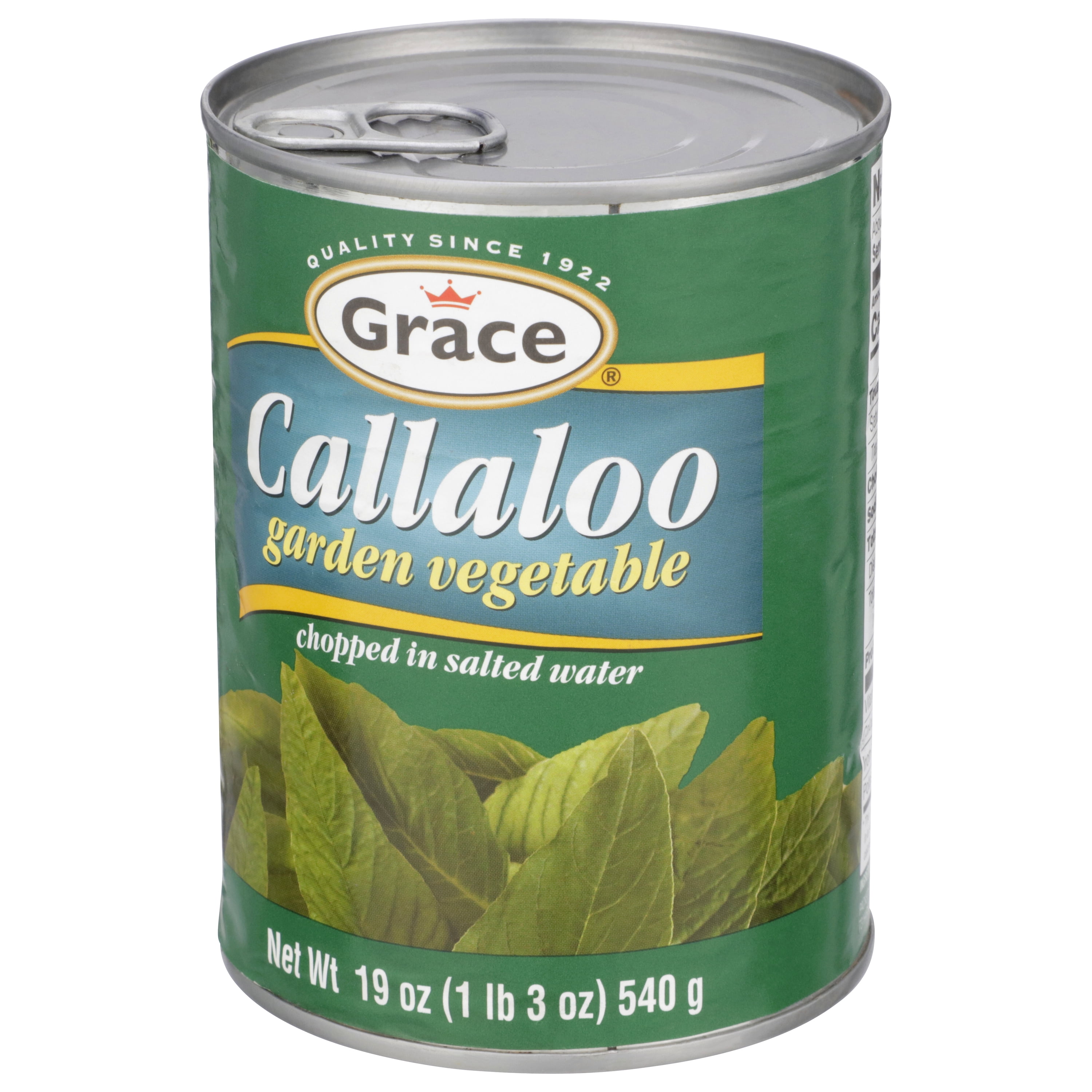 (2 pack) Grace Callaloo in Salt Water, 18 oz Can