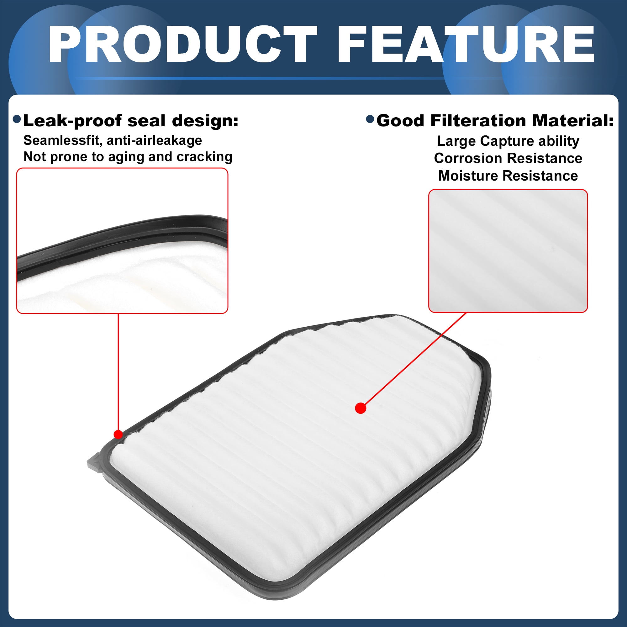 Unique Bargains Engine Air Filter for Jeep Wrangler 3.6L 2007-2017