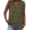 thumbnail image 2 of Taqqpue Summer Tops for Women Sleeveless V Neck Tshirt Beach Vacation Plus Size Tees Shirt Loose Fit Casual Tank Tunic Blouse, 2 of 6