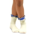 thumbnail image 3 of Teehee Socks Girls Cotton Double Ruffle Crew Socks, Multicolor (6 Pack), 3 of 8