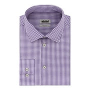 KENNETH COLE Mens Purple Check Collared Classic Fit Non Iron Dress Shirt XL 17/17.5- 34/35