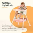 thumbnail image 5 of HARPPA 4-in-1 Convertible High Chair for Babies and Toddlers, Feeding Chair for Infant,Pink, 5 of 13