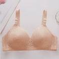 thumbnail image 2 of iHPH7 Bras Push Up No Wire Wirefree Bra with Padding Padded Bras Soft Wireless Bralette Bras for Women No Underwire Full Coverage Everyday Bralettes Beige L, 2 of 9