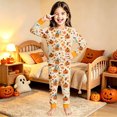 thumbnail image 2 of Miaoju Halloween Holiday Pajamas Pumpkin And Cat Print Long Sleeve Two Piece Top And Pants Soft Cozy Loungewear Sleepwear Holiday Gift Nightwear, 2 of 6