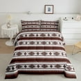 thumbnail image 2 of Farmhouse Bohemian Quilt Bedding Sets Boho Aztec Bedding Set American Southwestern Comforter Set Adults Tribal Mexican Bed Set Rustic Cabin Decor 2 Pcs, 2 of 7