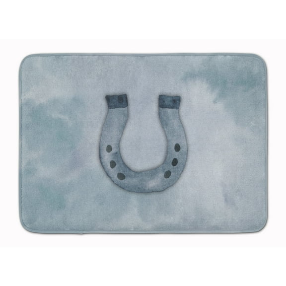 Horseshoe Watercolor Machine Washable Memory Foam Mat