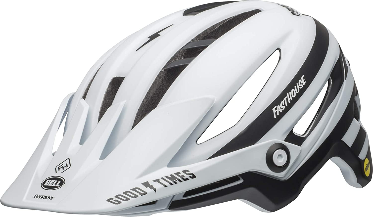 BELL Sixer MIPS Adult Mountain Bike Helmet Fasthouse Stripes Matte White/Black (2023) Large (58-62 cm)