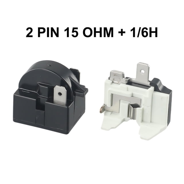 2 relés de arranque PTC para refrigerador de 1/2 pin y 15 ohmios +