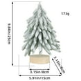 thumbnail image 2 of Tabletop Mini Christmas Trees Christmas Trees Mixed Size Miniature Decorative Trees With Wood Base Christmas Ornament Glass Daughter Ornament Bulk Ornament Glass Christmas Decorations Stepmom Ornament, 2 of 3