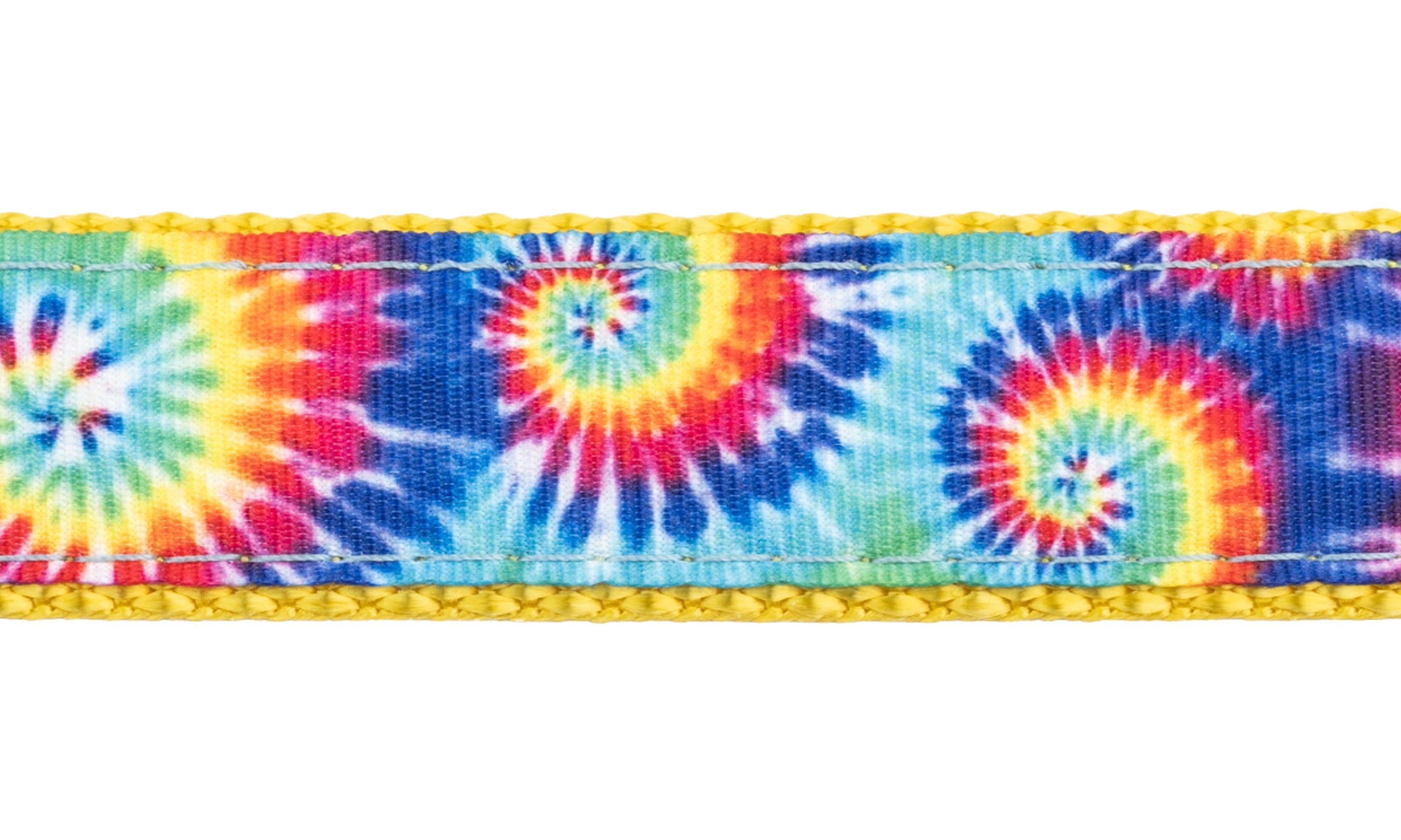 Country Brook Design - Classic Tie Dye Ribbon on Gold Nylon Webbing (3/4 Inch, 50 Yards)