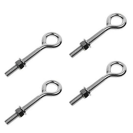 1/2" x  4" Stainless Steel Type 316 Welded Eye Bolt - 4 Pack