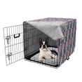 thumbnail image 5 of Floral Dog Crate Cover, Ornamental Elements in Colorful Blobs, Easy to Use Pet Kennel Cover Small Dogs Puppies Kittens, 7 Sizes, Multicolor, by Ambesonne, 5 of 6