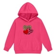 thumbnail image 4 of Piomll Matching Sets For Girls Valentine's Day Hooded Tracksuit Leopard Print Heart Fleece Jogger Kids Clothes, 4 of 6