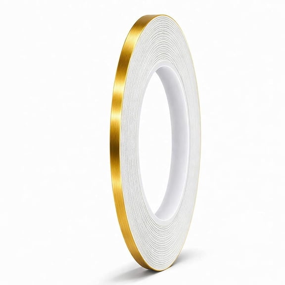 CCOCC Gold Duct Tape,Metallic Mylar Film Tape,5Mmx 164 Ft. Vinyl Pinstripe Tape for Detailing Accent Wall,Wardrobe,Bathroom,Floor,Tile,Car,Graphic Arts-Stripe Stickers Decals(5Mm)