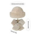 thumbnail image 5 of LShunze Winter Bucket Hat Scarf Set for Women, Faux Fur Fisherman Hat Fuzzy Warm Hats with Brim Plush, Thick Neck Warmer Scarf for Women, 5 of 7