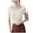 White, variant on Womens Shirts Tops Solid Color Fashion Back Yoga Short Sleeve with Chest Pad Waist Yoga Plain Tees Blouses White M