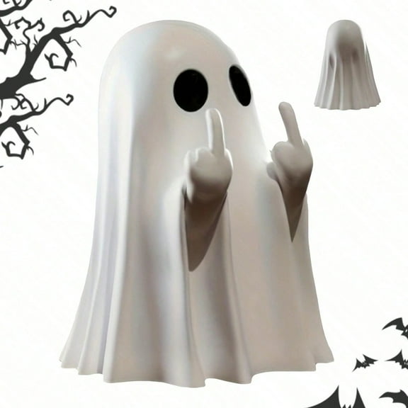 1pc Halloween Cute Ghost Figurine - Tabletop Decor & Gift Prop