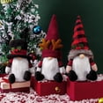 thumbnail image 3 of 1 Uds. Decoraciones navideñas, muñeco decorativo nórdico, decoraciones navideñas, muñeco anciano sin rostro, escaparate (estilo 3), 3 of 4