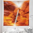thumbnail image 1 of USA Tapestry, Majestic Scenery Sunbeam Sandstone Antelope Canyon Nature, Fabric Wall Hanging Decor for Bedroom Living Room Dorm, 5 Sizes, Orange Yellow and White, by Ambesonne, 1 of 1