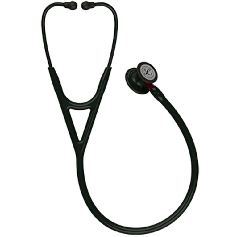 3M Littmann Classic III Stethoscope, Rainbow-Finish Chestpiece, black stem  and headset, Black Tube, 27 inch