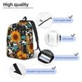 thumbnail image 4 of Rateoe Vintage Sunflowes Pattern Canvas College Laptop Backpack,Travel Daypack,Durable Rucksack Travel Notebook Bag School Backpack Book Bag for Men Women-Small, 4 of 7