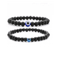 thumbnail image 1 of 2pzs Pulsera Ojo Turco Regalo Hombre Mujer Suerte Protección Negro, 1 of 5