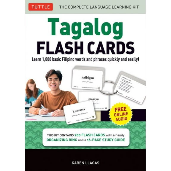 Tagalog Flash Cards Kit: Learn 1,000 Basic Filipino Words and Phrases Quick and Easily! (Free Online Audio Recordings) (Tuttle Flash Cards)