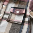 thumbnail image 6 of WOYY Tween Boys Plaid Jacket Long Sleeve Button Down Shirt Coat Fall Clothes, Sizes 12-13, 6 of 8