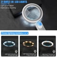 thumbnail image 5 of Rechargeable Magnifying Glass with Light, 4.7" Large Handheld Reading Magnifier with 21 LEDs & 3 Modes for Seniors, 5 of 7