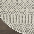 thumbnail image 5 of Nourison Passion Ivory/Grey 4' x Round Area Rug, Boho, Farmhouse, Bed Room, Living Room, Dining Room, Kitchen, , Easy Cleaning, Non Shedding (4' Round), 5 of 9