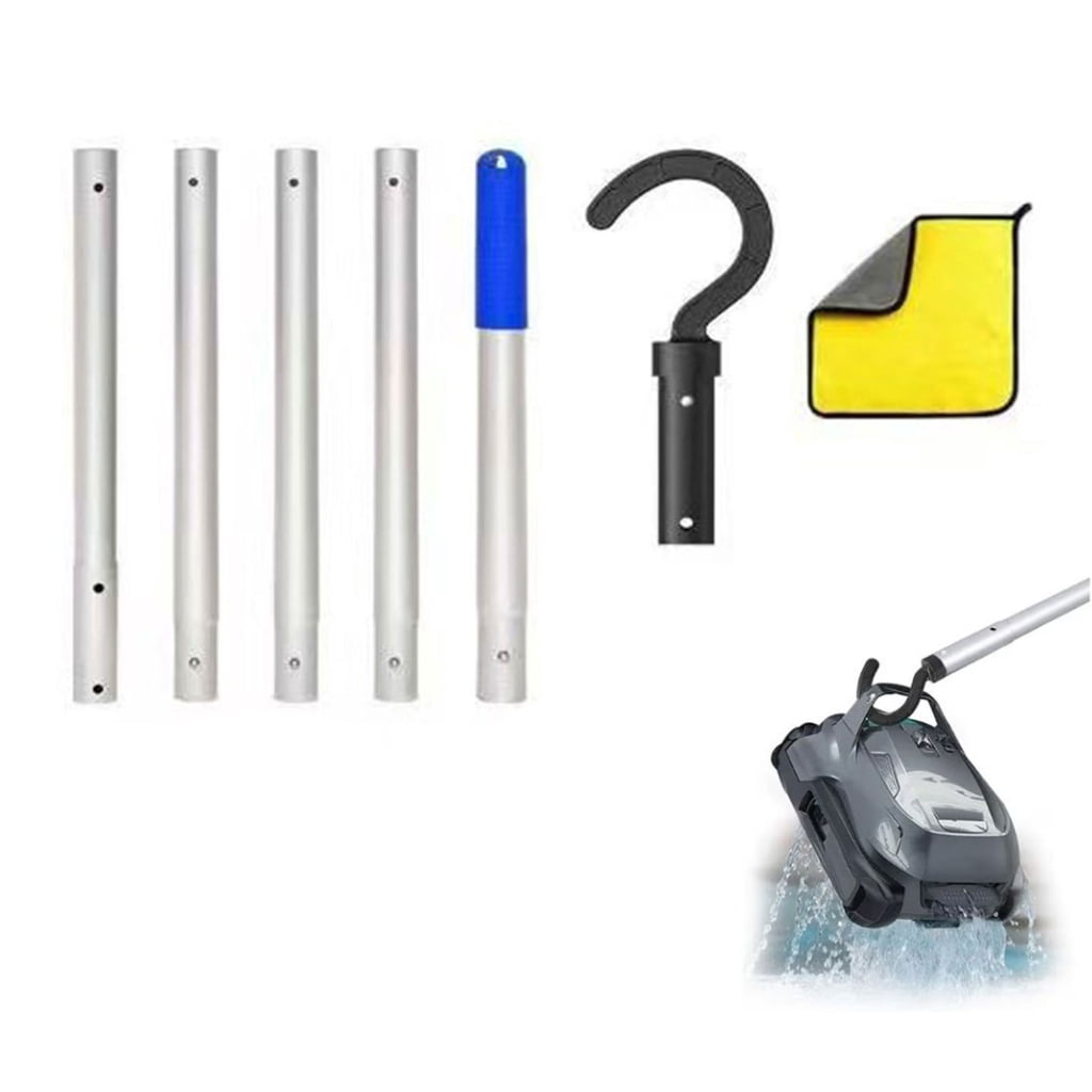 Miiottaa Extendable Robotic Pool Cleaner Hook with Swimming Pool Poles Aluminum Alloy Rod