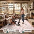 thumbnail image 2 of CHAKME 5'x7' Washable Non Slip Area Rug Ultra Soft Floral Carpet Living Room Large Vintage Green American Country Flower Rugs Distressed Retro Farmhouse Floor Mat, Pink Green, 2 of 7