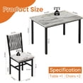 thumbnail image 5 of LinkRomat Dining Table Set for 2, Small Kitchen Table with Upholstered Chairs, Industrial Dining Set for Apartment Breakfast Nook, Gray, 5 of 9