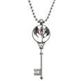 thumbnail image 1 of Collar clave Unbranded Armadura rota amor corazon enormes alas Plata 50 cm, 1 of 3