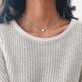 thumbnail image 2 of Bijoux Simple Tendance Collier de Rue pour Femmes Collier Clavicule Cœur en Cuivre Pêche Amour, 2 of 4